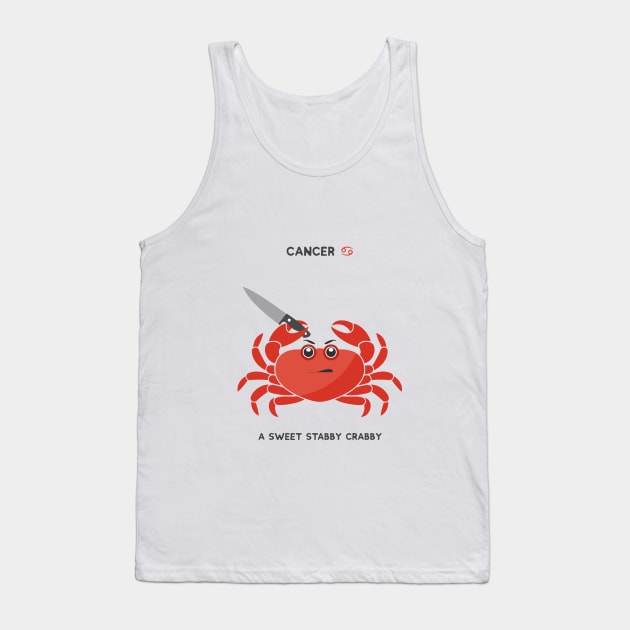 Zodiac - Cancer, A sweet stabby crabby Tank Top by BoreeDome